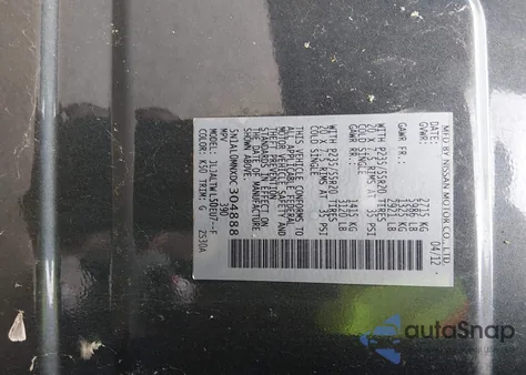 2013 Infiniti Jx35 z USA, uszkodzony, nr VIN 5N1AL0MNXDC304888